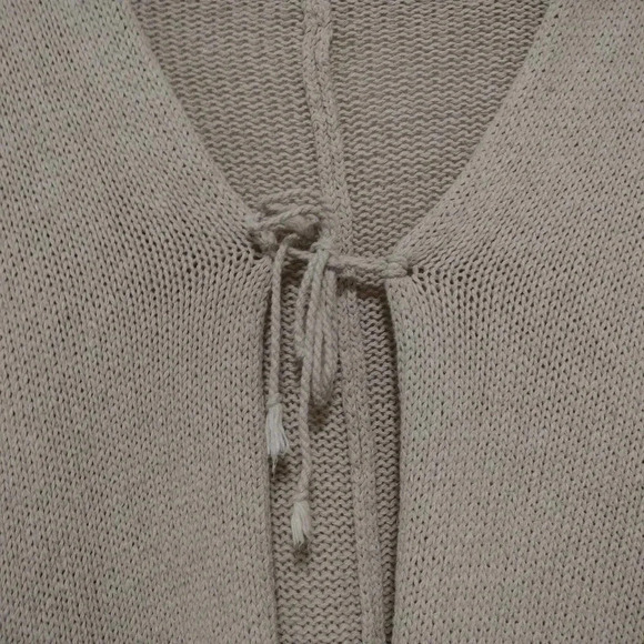 Unbranded Linen Blend 1/2 Sleeves Knit Cardigan  Tie  Side  Sz XL - Picture 6 of 9
